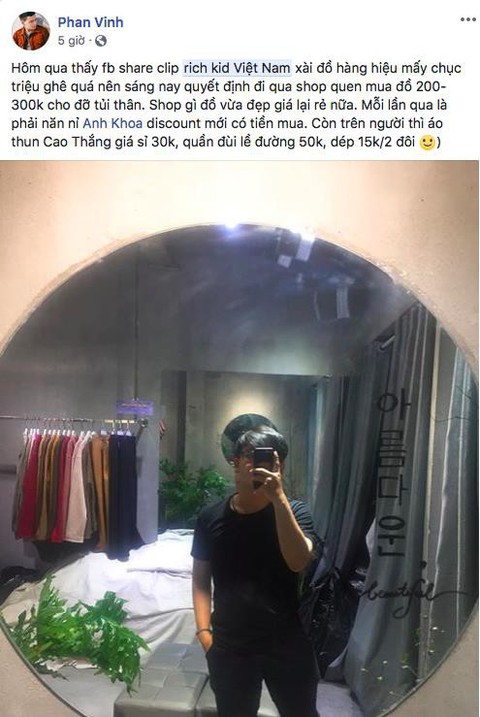 Ăn theo trào lưu Rich Kid, bạn trẻ đua nhau bóc giá quần áo - Ảnh 6. Ăn theo trào lưu Rich Kid, bạn trẻ đua nhau bóc giá quần áo - Ảnh 6.