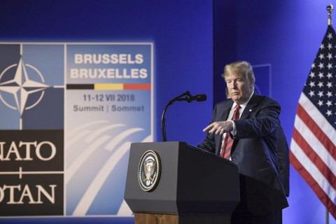Ông Trump ca ngợi chiến thắng trước các đồng minh NATO - Ảnh 1. Ông Trump ca ngợi chiến thắng trước các đồng minh NATO - Ảnh 1.
