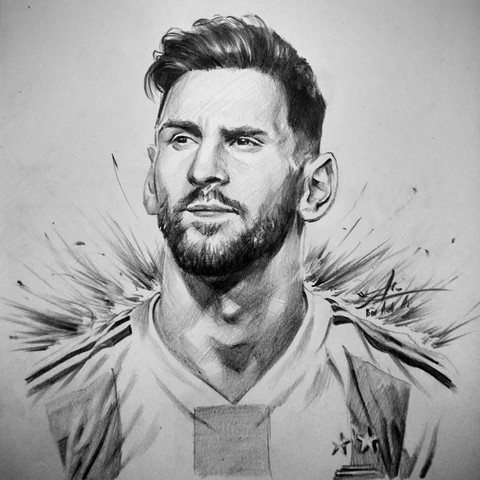 9X vẽ tranh cầu thủ World Cup đầy thần thái - Ảnh 2. 9X vẽ tranh cầu thủ World Cup đầy thần thái - Ảnh 2.