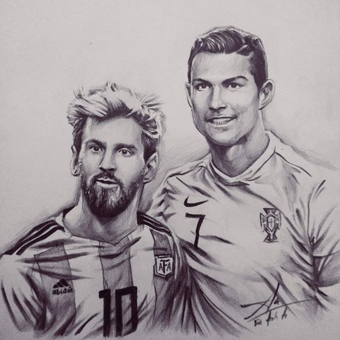 9X vẽ tranh cầu thủ World Cup đầy thần thái - Ảnh 7. 9X vẽ tranh cầu thủ World Cup đầy thần thái - Ảnh 7.