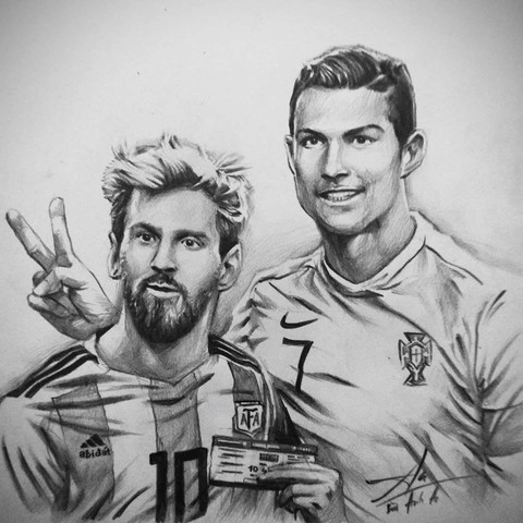 9X vẽ tranh cầu thủ World Cup đầy thần thái - Ảnh 8. 9X vẽ tranh cầu thủ World Cup đầy thần thái - Ảnh 8.