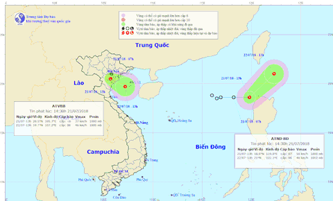 Biển Đông đang áp thấp nhiệt đới, khả năng có áp thấp khác ở Vịnh Bắc Bộ - Ảnh 1. Biển Đông đang áp thấp nhiệt đới, khả năng có áp thấp khác ở Vịnh Bắc Bộ - Ảnh 1.
