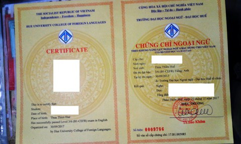 Nhập nhằng cấp chứng chỉ ngoại ngữ B1 vì từ certificate - Ảnh 1. Nhập nhằng cấp chứng chỉ ngoại ngữ B1 vì từ certificate - Ảnh 1.