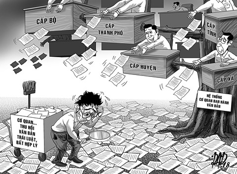 Mỗi ngày ban hành 3 văn bản trái luật - Ảnh 1. Mỗi ngày ban hành 3 văn bản trái luật - Ảnh 1.
