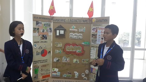 Học trò lớp 7 làm quy trình xử lý rác thải - Ảnh 1. Học trò lớp 7 làm quy trình xử lý rác thải - Ảnh 1.