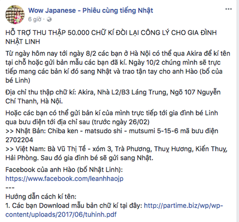 Cộng đồng kêu gọi 50.000 chữ ký đòi công bằng cho bé Nhật Linh - Ảnh 3. Cộng đồng kêu gọi 50.000 chữ ký đòi công bằng cho bé Nhật Linh - Ảnh 3.
