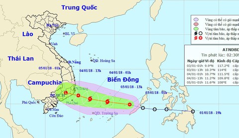 Áp thấp nhiệt đới đã vào Biển Đông, cách Song Tử Tây 360km - Ảnh 1. Áp thấp nhiệt đới đã vào Biển Đông, cách Song Tử Tây 360km - Ảnh 1.