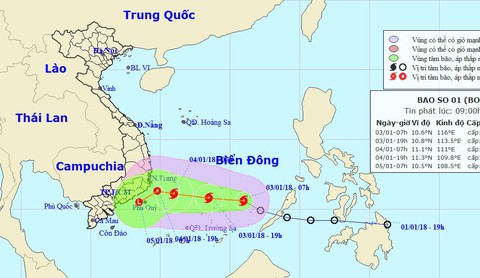 Áp thấp đã mạnh thành bão, gió giật cấp 10 - Ảnh 1. Áp thấp đã mạnh thành bão, gió giật cấp 10 - Ảnh 1.