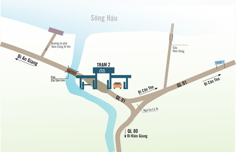 Bộ thừa nhận BOT quốc lộ 91 bất cập nhưng vẫn chưa di dời - Ảnh 1. Bộ thừa nhận BOT quốc lộ 91 bất cập nhưng vẫn chưa di dời - Ảnh 1.