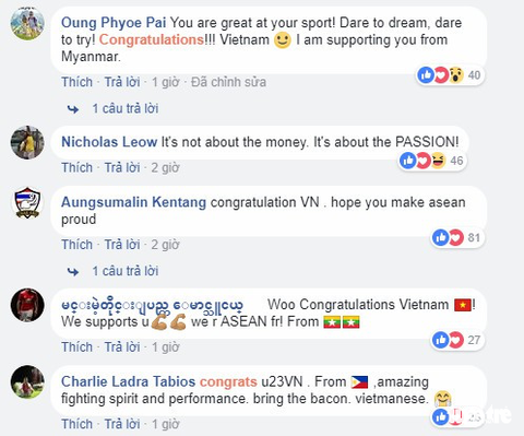 CĐV ngoại đặt niềm tin vào cơn địa chấn U23 Việt Nam - Ảnh 7. CĐV ngoại đặt niềm tin vào cơn địa chấn U23 Việt Nam - Ảnh 7.