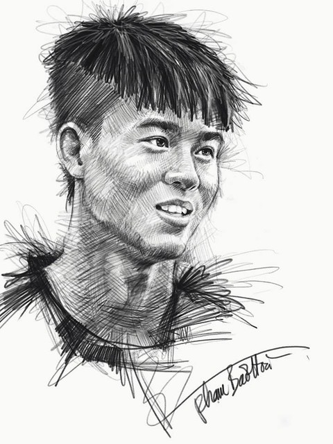Bộ tranh chì sống động vẽ đội tuyển U23 Việt Nam - Ảnh 7. Bộ tranh chì sống động vẽ đội tuyển U23 Việt Nam - Ảnh 7.