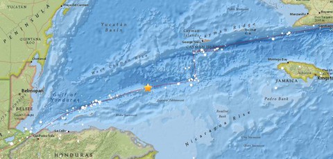 Động đất 7,8 độ Richter ở Caribbean, cảnh báo sóng thần - Ảnh 1. Động đất 7,8 độ Richter ở Caribbean, cảnh báo sóng thần - Ảnh 1.