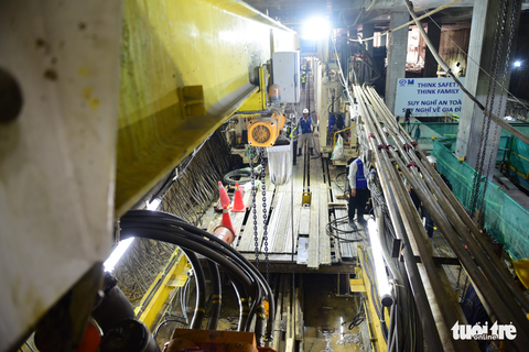 Robot bắt đầu khoan đường hầm metro thứ 2 - Ảnh 6. Robot bắt đầu khoan đường hầm metro thứ 2 - Ảnh 6.