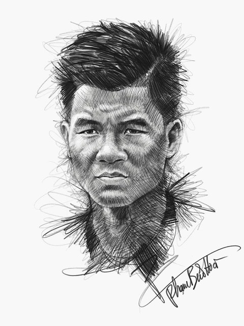 Bộ tranh chì sống động vẽ đội tuyển U23 Việt Nam - Ảnh 4. Bộ tranh chì sống động vẽ đội tuyển U23 Việt Nam - Ảnh 4.