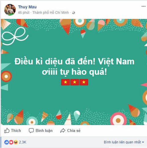 Mạng xã hội ngập tràn lời chúc mừng tuyển U23 Việt Nam - Ảnh 4. Mạng xã hội ngập tràn lời chúc mừng tuyển U23 Việt Nam - Ảnh 4.