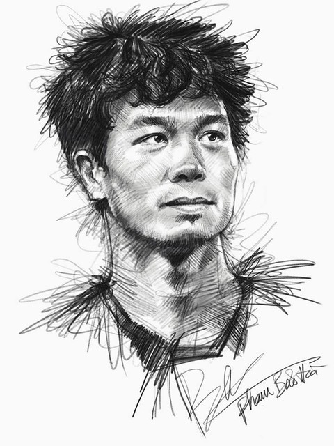 Bộ tranh chì sống động vẽ đội tuyển U23 Việt Nam - Ảnh 12. Bộ tranh chì sống động vẽ đội tuyển U23 Việt Nam - Ảnh 12.