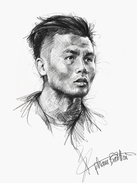 Bộ tranh chì sống động vẽ đội tuyển U23 Việt Nam - Ảnh 14. Bộ tranh chì sống động vẽ đội tuyển U23 Việt Nam - Ảnh 14.