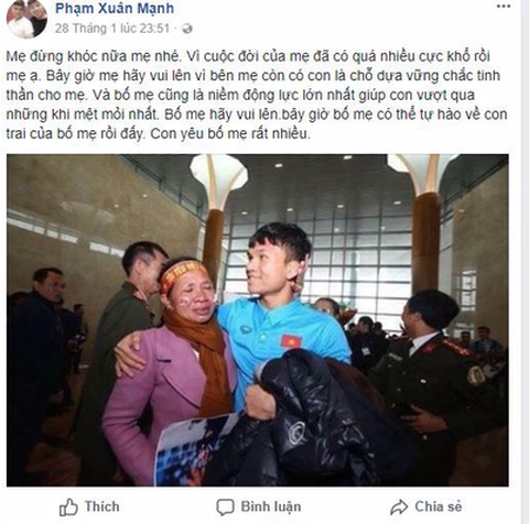Bố mẹ mong chờ Công Phượng, Xuân Mạnh về sum họp - Ảnh 4. Bố mẹ mong chờ Công Phượng, Xuân Mạnh về sum họp - Ảnh 4.