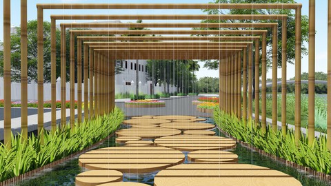 Tái hiện Nhà Bè xưa tại Hội hoa xuân Phú Mỹ Hưng 2018 - Ảnh 2. Tái hiện Nhà Bè xưa tại Hội hoa xuân Phú Mỹ Hưng 2018 - Ảnh 2.