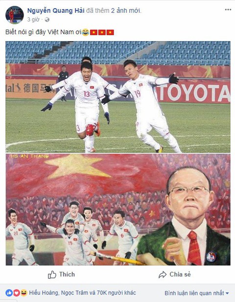 Cầu thủ U23 VN mừng chiến thắng trong phòng thay đồ - Ảnh 4. Cầu thủ U23 VN mừng chiến thắng trong phòng thay đồ - Ảnh 4.