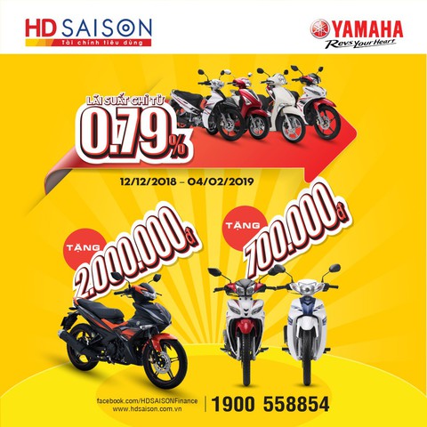 Tranh thủ HD SAISON khuyến mãi, sắm xe Yamaha đón Tết - Ảnh 1. Tranh thủ HD SAISON khuyến mãi, sắm xe Yamaha đón Tết - Ảnh 1.