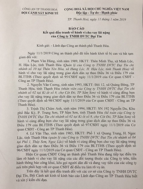 Thanh Hóa: Khởi tố, bắt tạm giam 4 tên hoạt động tín dụng đen - Ảnh 2. Thanh Hóa: Khởi tố, bắt tạm giam 4 tên hoạt động tín dụng đen - Ảnh 2.