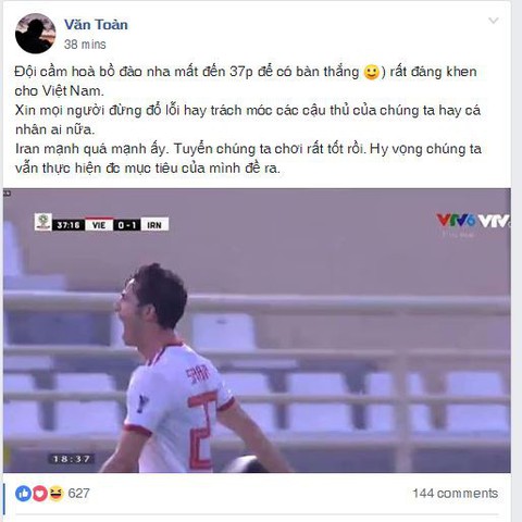 CĐV Việt Nam: Không ai trách móc các cầu thủ chúng ta - Ảnh 1. CĐV Việt Nam: Không ai trách móc các cầu thủ chúng ta - Ảnh 1.