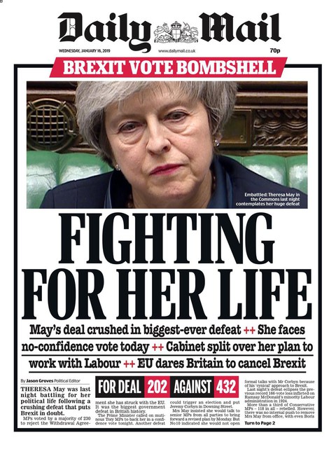 Báo Anh chỉ trích bà May sau thảm họa dự thảo Brexit - Ảnh 8. Báo Anh chỉ trích bà May sau thảm họa dự thảo Brexit - Ảnh 8.