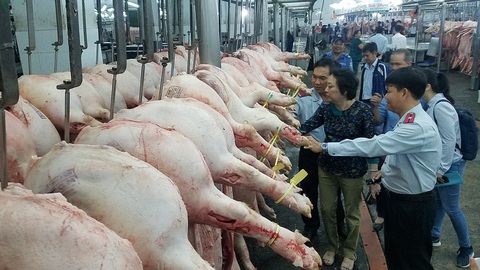 Chặt chân heo lở mồm long móng để che mắt người mua - Ảnh 2. Chặt chân heo lở mồm long móng để che mắt người mua - Ảnh 2.