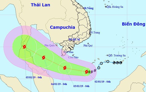 Bão số 1 đang tiến gần bờ các tỉnh Nam Bộ - Ảnh 1. Bão số 1 đang tiến gần bờ các tỉnh Nam Bộ - Ảnh 1.