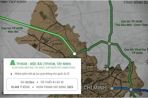 10.668 tỉ đồng xây cao tốc TP.HCM - Mộc Bài - Ảnh 1. 10.668 tỉ đồng xây cao tốc TP.HCM - Mộc Bài - Ảnh 1.