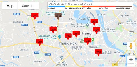 Ô nhiễm không khí ở Hà Nội từ xấu đến nguy hại - Ảnh 1. Ô nhiễm không khí ở Hà Nội từ xấu đến nguy hại - Ảnh 1.