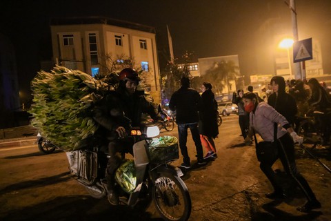Đêm không ngủ những ngày giáp Tết ở chợ hoa Quảng An - Ảnh 3. Đêm không ngủ những ngày giáp Tết ở chợ hoa Quảng An - Ảnh 3.