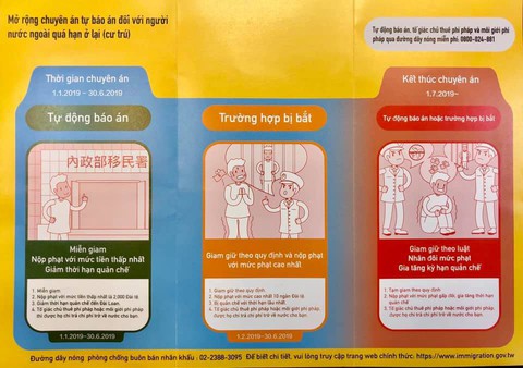 Đài Loan khoan hồng cho người nước ngoài cư trú quá hạn - Ảnh 1. Đài Loan khoan hồng cho người nước ngoài cư trú quá hạn - Ảnh 1.