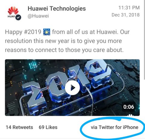 Huawei phạt nặng 2 nhân viên xài iPhone chúc tết - Ảnh 1. Huawei phạt nặng 2 nhân viên xài iPhone chúc tết - Ảnh 1.