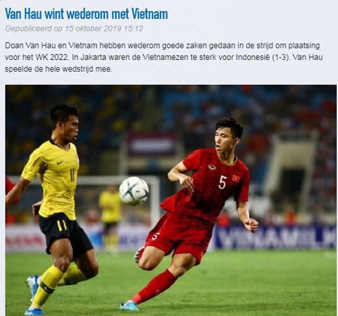 CLB Heerenveen khen Việt Nam quá mạnh và đợi Văn Hậu ở Hà Lan - Ảnh 1. CLB Heerenveen khen Việt Nam quá mạnh và đợi Văn Hậu ở Hà Lan - Ảnh 1.