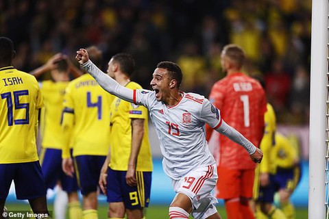 Hòa Thụy Điển ở phút bù giờ, Tây Ban Nha đoạt vé dự Euro 2020 - Ảnh 2. Hòa Thụy Điển ở phút bù giờ, Tây Ban Nha đoạt vé dự Euro 2020 - Ảnh 2.