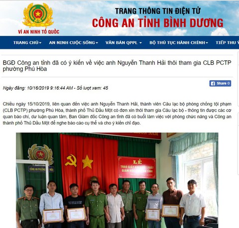 Công an Bình Dương: Hiệp sĩ Hải nghỉ không ảnh hưởng tới phong trào - Ảnh 1.