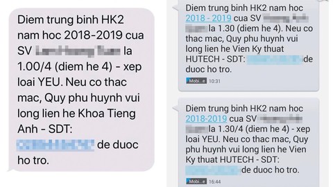 Nhắn tin điểm học tập của sinh viên cho phụ huynh: trường quản lý kiểu tiểu học? - Ảnh 2. Nhắn tin điểm học tập của sinh viên cho phụ huynh: trường quản lý kiểu tiểu học? - Ảnh 2.