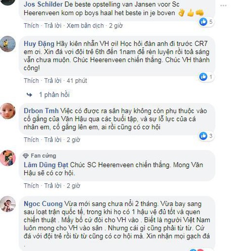 Vẫn chưa được ra sân cho Heerenveen, CĐV khuyên Văn Hậu: Hãy học theo CR7 - Ảnh 2. Vẫn chưa được ra sân cho Heerenveen, CĐV khuyên Văn Hậu: Hãy học theo CR7 - Ảnh 2.