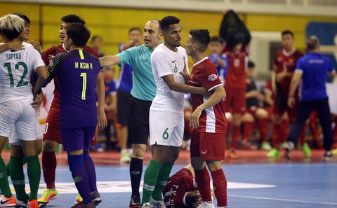 Futsal Việt Nam hòa Indonesia ở giải Đông Nam Á 2019 - Ảnh 3. Futsal Việt Nam hòa Indonesia ở giải Đông Nam Á 2019 - Ảnh 3.