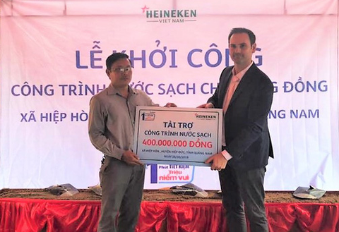 Heineken Việt Nam tài trợ công trình nước sạch tại Quảng Nam - Ảnh 1. Heineken Việt Nam tài trợ công trình nước sạch tại Quảng Nam - Ảnh 1.