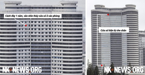 Vì sao Triều Tiên che chắn cửa sổ các tòa nhà cao tầng? - Ảnh 1. Vì sao Triều Tiên che chắn cửa sổ các tòa nhà cao tầng? - Ảnh 1.