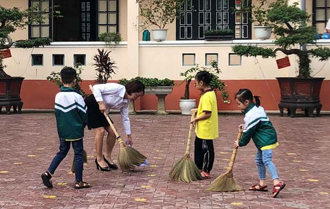 45 phút của trường học thân thiện - Ảnh 1. 45 phút của trường học thân thiện - Ảnh 1.