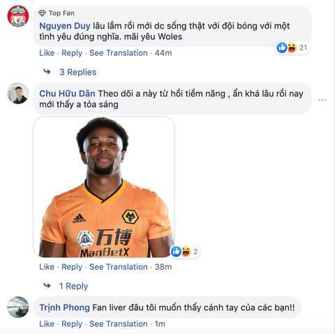 CĐV Liverpool: Tôi đã hâm mộ Wolverhampton suốt nhiều năm... - Ảnh 1. CĐV Liverpool: Tôi đã hâm mộ Wolverhampton suốt nhiều năm... - Ảnh 1.