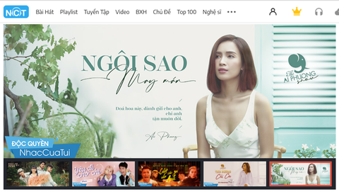 The Ai Phuong show 2 - trọn cả mùa vào top trending NhacCuaTui - Ảnh 1. The Ai Phuong show 2 - trọn cả mùa vào top trending NhacCuaTui - Ảnh 1.
