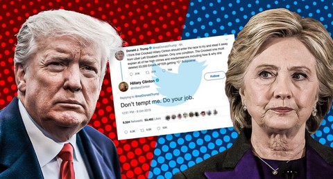 Ông Trump thách tái đấu, bà Hillary nhắn: Đừng xúi tôi! Tôi sẽ thắng ông! - Ảnh 1. Ông Trump thách tái đấu, bà Hillary nhắn: Đừng xúi tôi! Tôi sẽ thắng ông! - Ảnh 1.