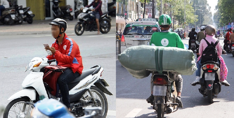 Grab, GoViet... vừa lái xe vừa bấm bấm sẽ bị thổi còi - Ảnh 1. Grab, GoViet... vừa lái xe vừa bấm bấm sẽ bị thổi còi - Ảnh 1.