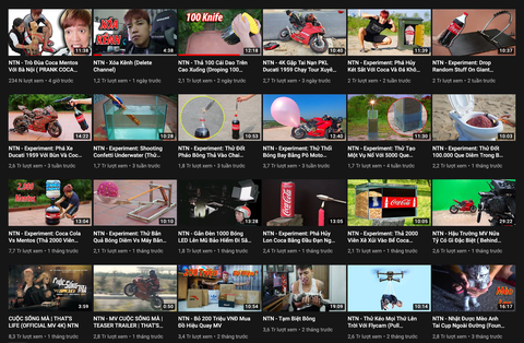 Rợn người với video thả 100 con dao từ trên cao của YouTuber Việt - Ảnh 3. Rợn người với video thả 100 con dao từ trên cao của YouTuber Việt - Ảnh 3.