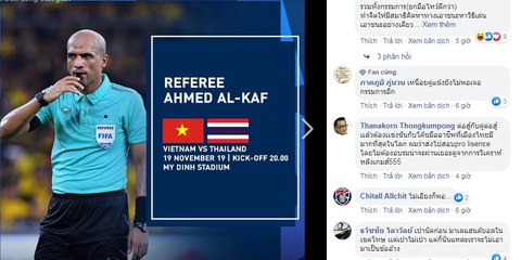 CĐV Thái: Thôi rồi, fan Việt khen ổng là trọng tài đẹp trai - Ảnh 1. CĐV Thái: Thôi rồi, fan Việt khen ổng là trọng tài đẹp trai - Ảnh 1.